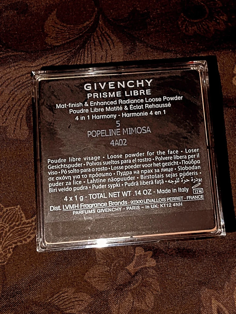 Givenchy Prisme Libre Loose Powder Compact - Black & Clear Case